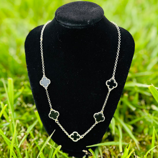 Gold Plated 4 Leaf Clover Necklace Multiple Colors