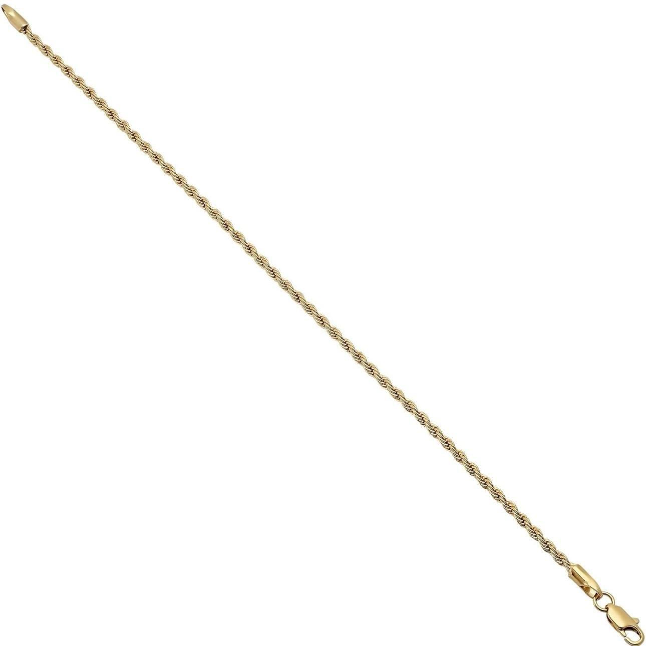 Unisex 14K Gold Plated Rope Bracelet