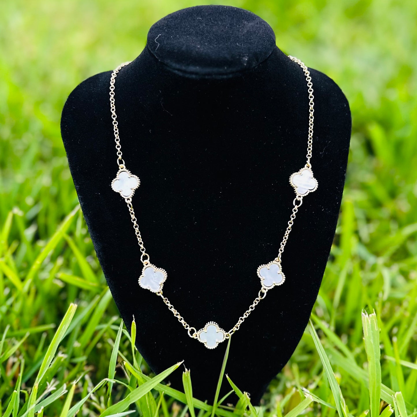 Gold Plated 4 Leaf Clover Necklace Multiple Colors