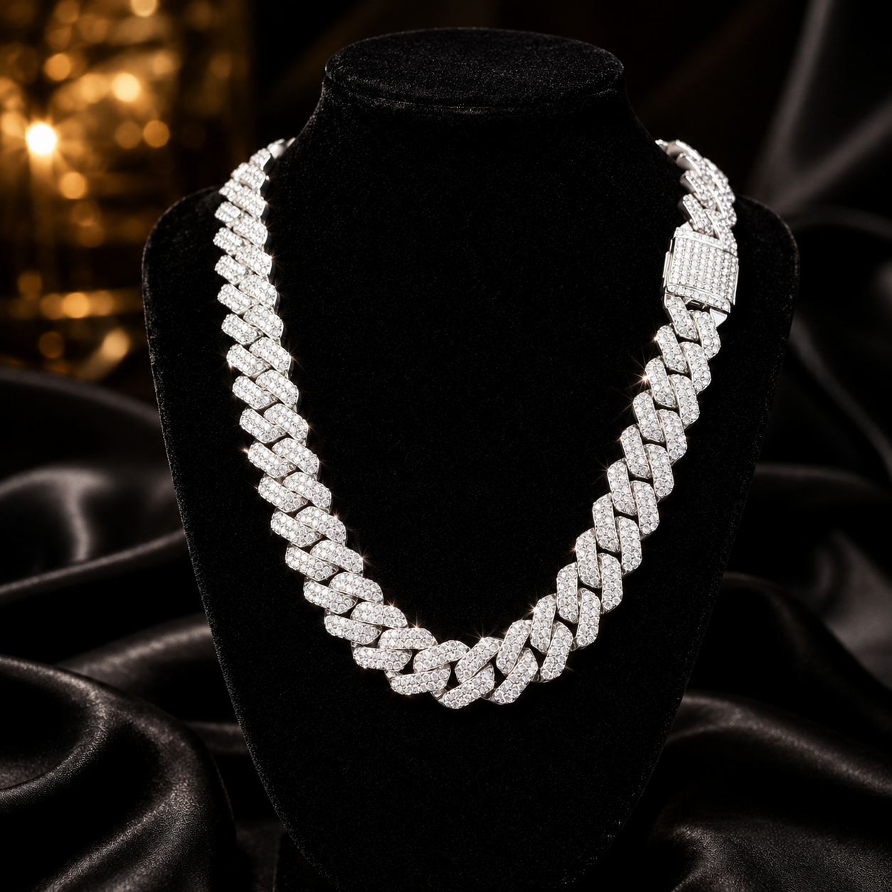 Luxury Iced Out Cuban Link Necklace And Bracelet Set | Gold and Silver Plated | Hip Hop Jewelry