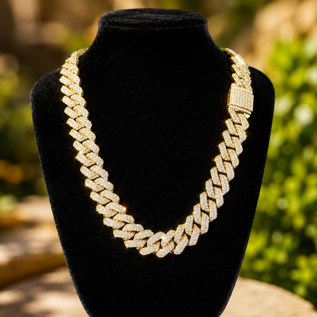 Luxury Iced Out Cuban Link Necklace And Bracelet Set | Gold and Silver Plated | Hip Hop Jewelry