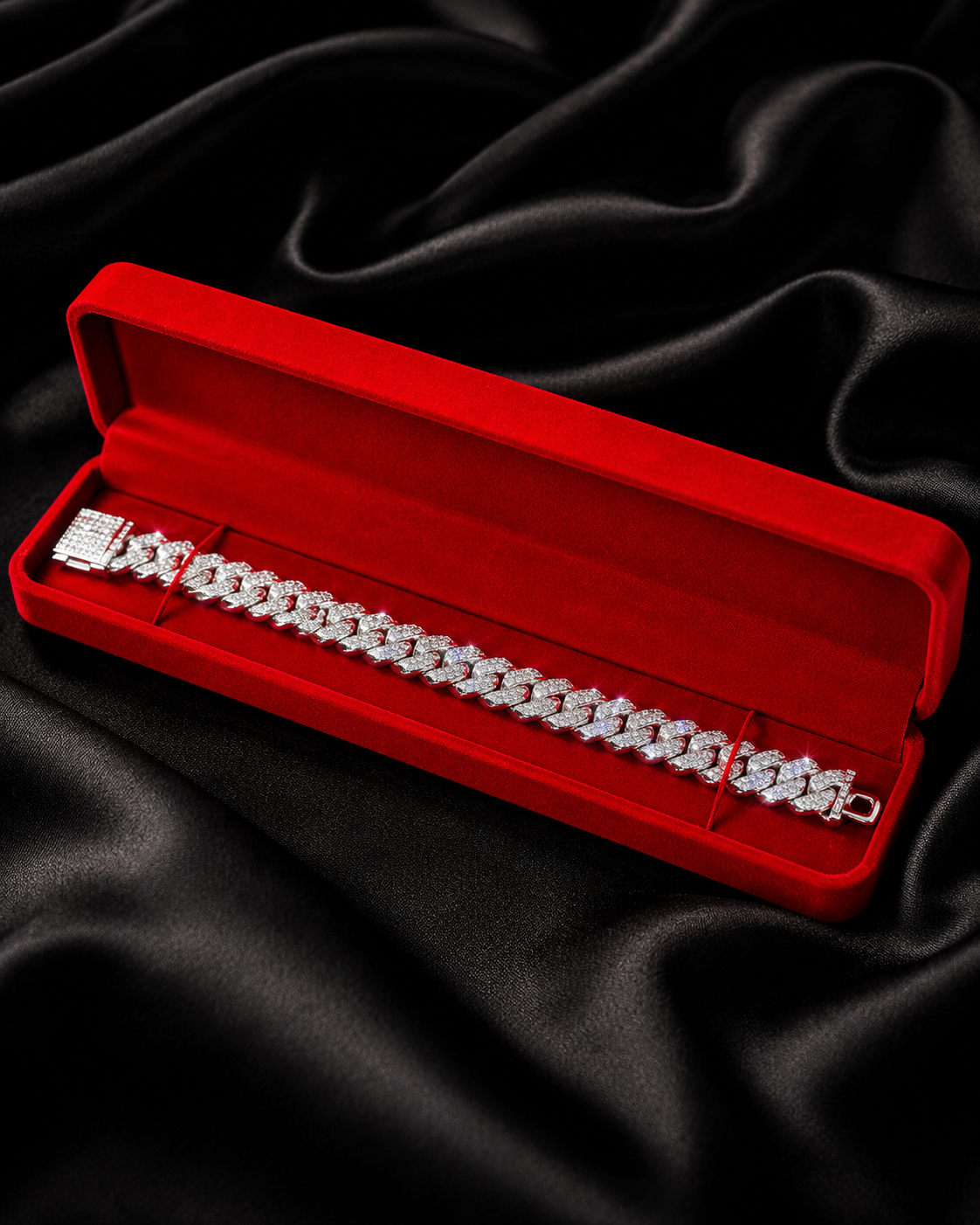 Luxury Iced Out Cuban Link Necklace And Bracelet Set | Gold and Silver Plated | Hip Hop Jewelry