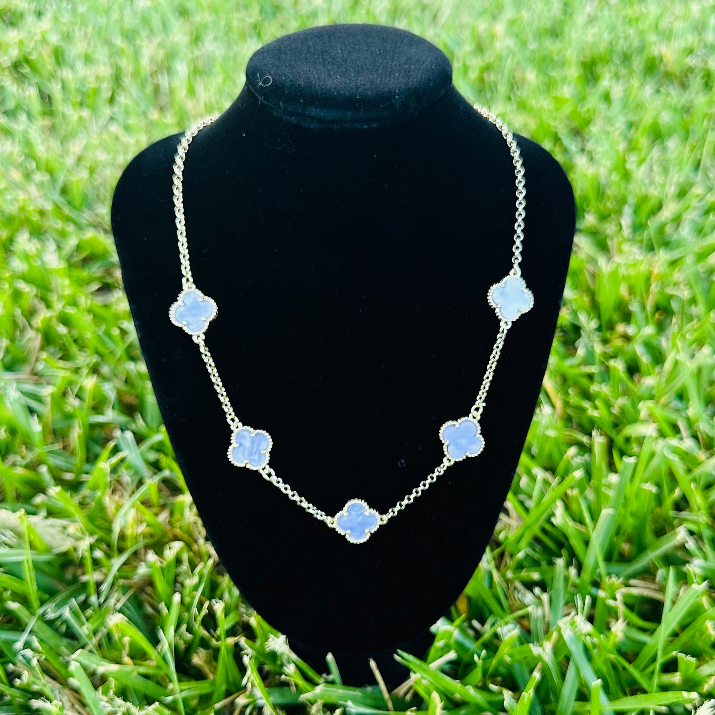 Gold Plated 4 Leaf Clover Necklace Multiple Colors