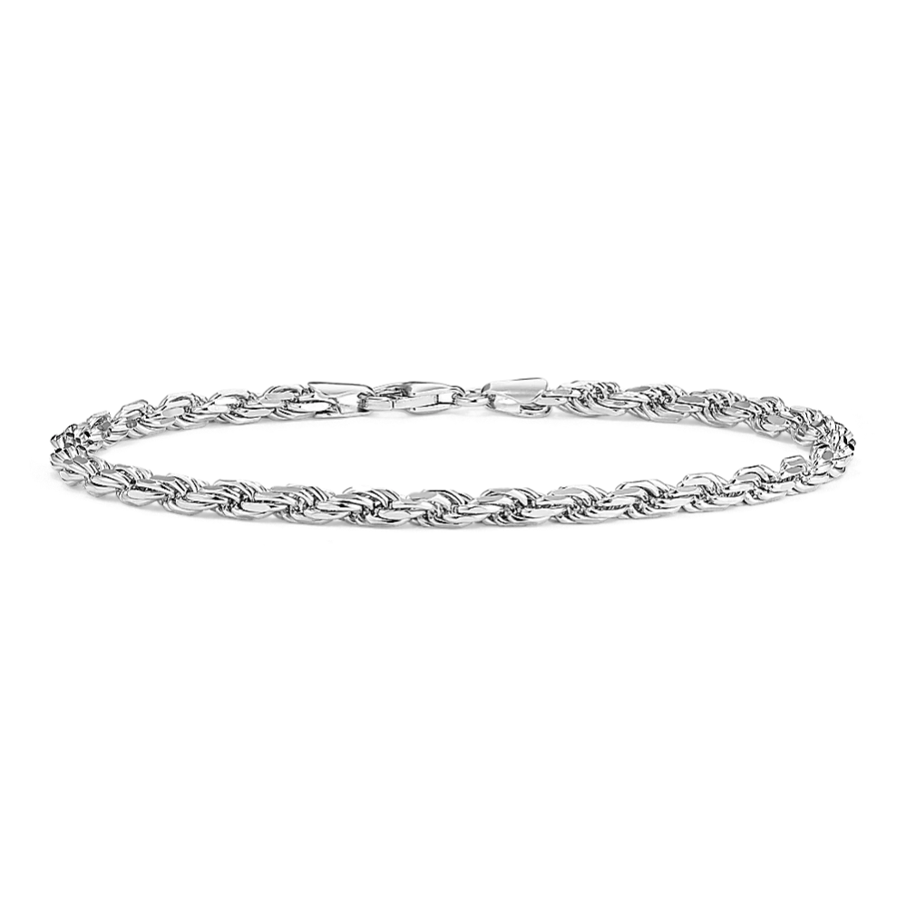 Unisex Ultra Thin 925 Silver Plated Rope Bracelet