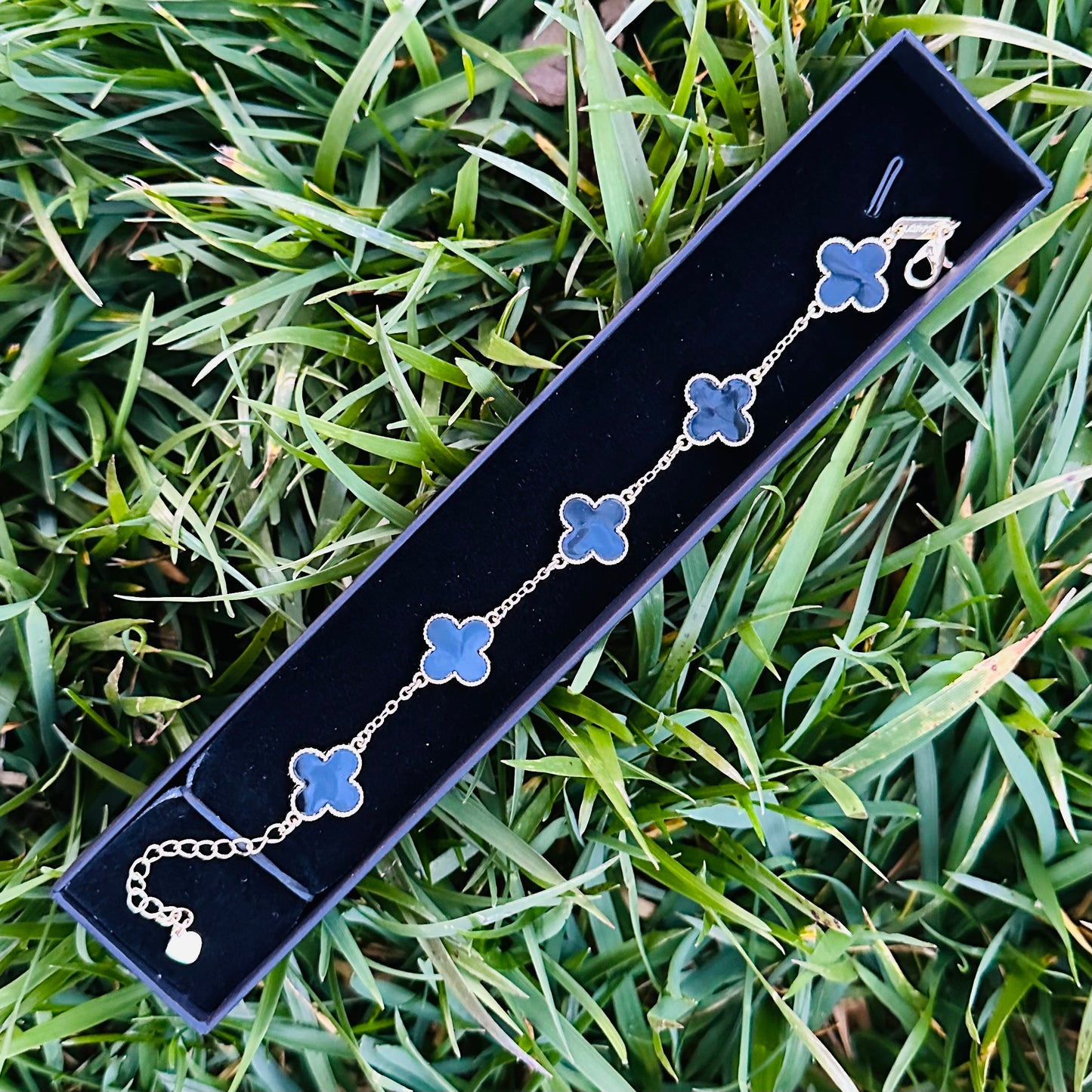 Gold Plated 4 Leaf Clover Bracelet multiple colors